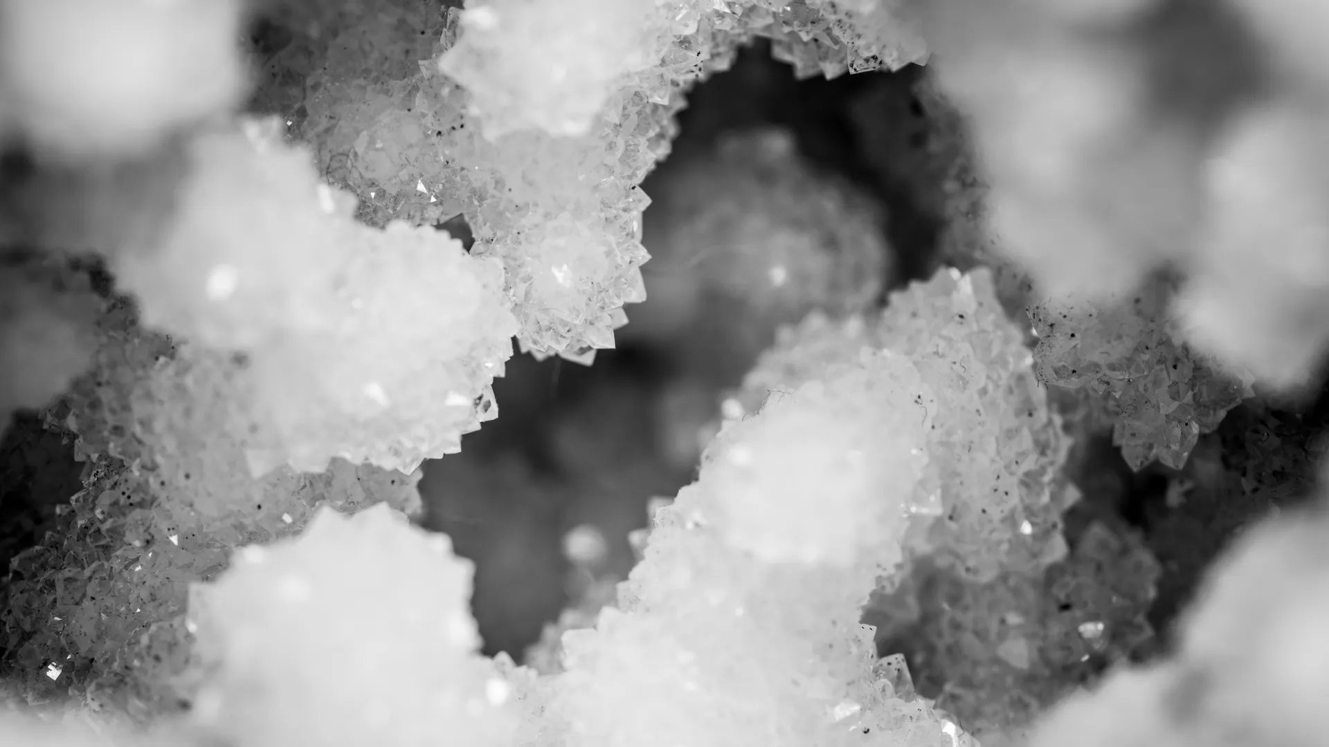 Salt crystals up close